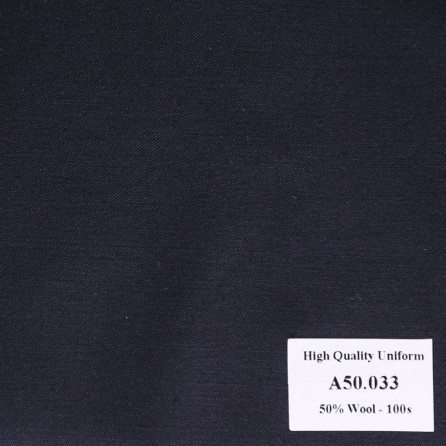 A50.033 Kevinlli V1 - Vải Suit 50% Wool - Đen Trơn
